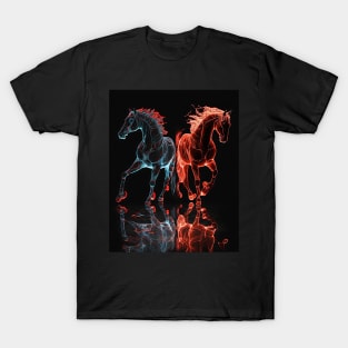 Fire and Ice Horses T-Shirt